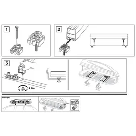Thule 694600 Skihalter, für Thule Dachbox