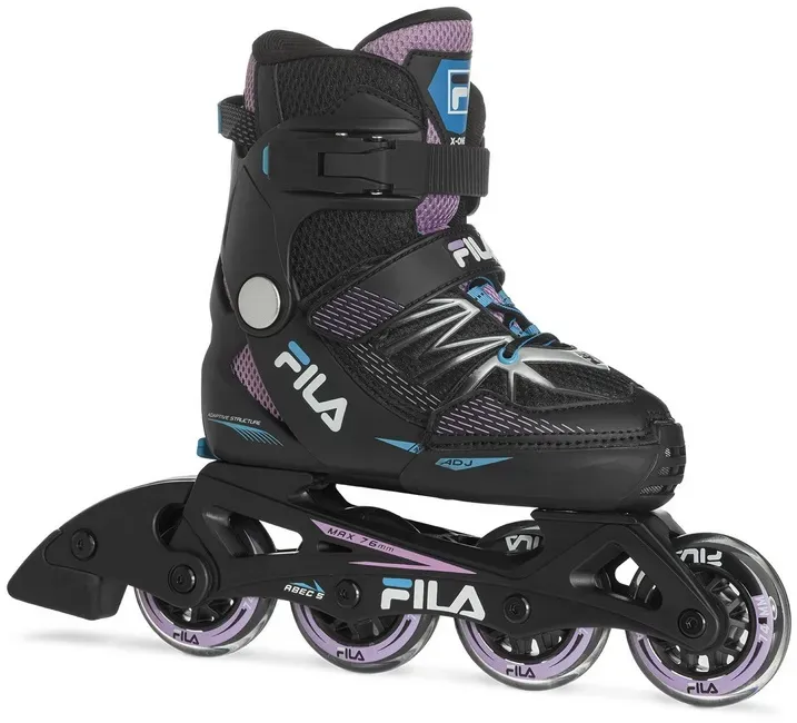 FILA Inline Skates X-One - verstellbar - schwarz/lila/blau Mädchen