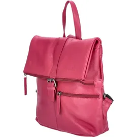 The Skandinavian Brand Damen Leder Rucksack fuchsia
