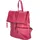 The Skandinavian Brand Damen Leder Rucksack fuchsia