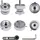 vidaXL Buttonmaschine 500 Button-Teile 44 mm
