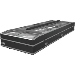 Chefgastro Supermarkt Tiefkühltruhe schwarz 2125 BxTxH 2124x952x894mm