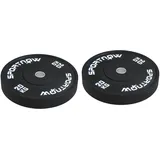 Set Mit 2 X 20 Kg Gewichtsscheiben Für Kurzhanteln Und Langhanteln, Mit Ø5 Cm Befestigungsring, Schwarz