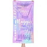 MJARTORIA Personalisiert Strandtuch Microfaser Badetuch mit Namen Kinder Damen, Beach Towel Handtuch Badetuch Stranddecke Schnelltrocknend für Reise Schwimmen Sauna Yoga Fitness 90x180cm Mikrofaser