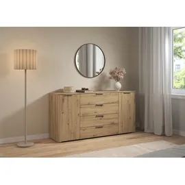 OTTO home Kombikommode 160 x 81 x 42 cm Eiche Artisan / Braun