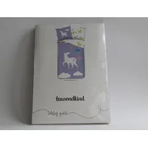 tausendkind Bettwäsche EINHORN (135x200) in flieder