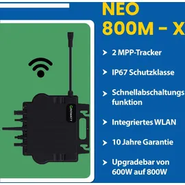 sunpro power Growatt NEO Wechselrichter 800M-X | PV WIFI Wechselrichter für Balkonkraftwerk