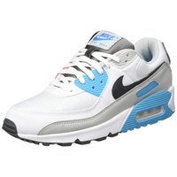 Nike Herren AIR MAX 90 Laufschuh, White Iron Grey Chlorine Blue LT Fusion Red Grey Fog, 42 EU - 42 EU