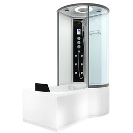AcquaVapore Kombination Badewanne Dusche K55-L03 Duschtempel 170x100
