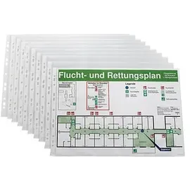 Lands Prospekthüllen DIN A3 quer transparent genarbt 0,08 mm, 10 St.