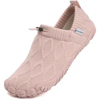 IceUnicorn Barfuss Schuhe Damen Barfußschuhe Herren Breiter Zehenbox Traillaufschuhe Knit Minimalistische(097Rosa,39EU) - 39 EU