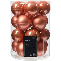 20 Weihnachtskugeln Glas 6cm matt & glänzend Christbaumkugeln Weihnachtsbaumkugeln Christbaumschmuck Weihnachtsbaumschmuck Weihnachten Kürbis
