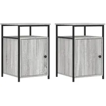 vidaXL Nachtschrank 2 Stk. 40 x 42 x 60 cm Grau