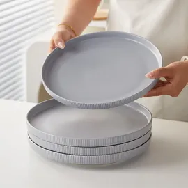 JIWOO Teller Ø27,7 cm grau 4er Set