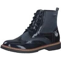 S.Oliver Damen Schnürstiefel ohne Absatz mit Reißverschluss Elegant, Blau (Navy Comb.), 37 EU