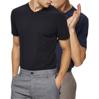 SELECTED HOMME T-Shirt (2er-Pack) Basic Doppelpack Shirts aus Bio Baumwolle schwarz M