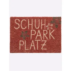 Fußmatte AKZENTE FEEL Gr. 2, orange (terra), B:35cm H:7mm L:100cm, Polyester, Kunstfaser, Gummi, Teppiche