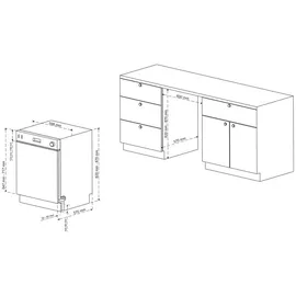 Telefunken G-EU-6014-C-I Unterbau-Geschirrspüler (freistehend, 598 mm)