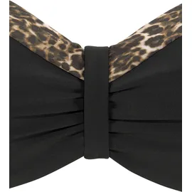 LASCANA Bügel-Bandeau-Bikini-Top Damen Schwarz/Mehrfarbig 40 Cup C