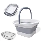 Neue Faltbare Fußbadewanne Tub Basin Tools Fußbad, Faltbares Fußbad zum Stressabbau, Fußwanne, Fußbad Faltbares 15L Fußbadewanne mit Massagefunktion, Faltbarer Eimer, Großer Fußbadewanneneimer (D)