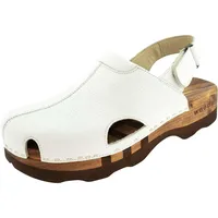 woody Damen London Clog, Weiß, 36 EU