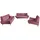 MID.YOU Sessel Drago Chenille 111 x 81 x 90 cm Brombeere