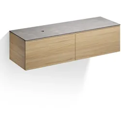 Alape Arkta Möbelmodul mit Trägerplatte 160 cm, Beckenposition links, Badmöbel,