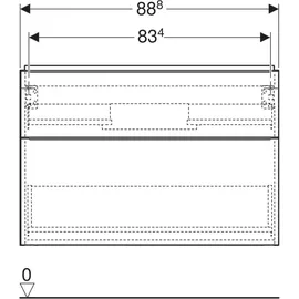Geberit iCon 88,8x61,5x47,6cm, 2 L, sa hgl/Gr. sa ma