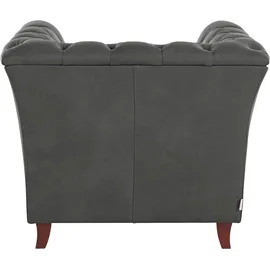 Home Affaire Chesterfield-Sessel »Reims Cocktailsessel, Sessel« mit echter Chesterfield-Knopfheftung, hochwertige Verarbeitung grau