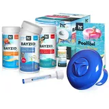 BAYZID® Bayzid Pool Starterset 7tlg Wasserpflege durch Chlor Ph Minus und Multitabs