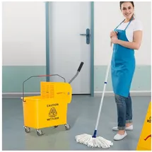 Homcom Reinigungswagen 20 Liter Gelb