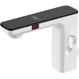 Intelligente Sensorarmatur für Badezimmerwaschbecken, Badezimmerarmatur mit digitaler Anzeige, Mischbatterie für Warm- und Kaltwasser