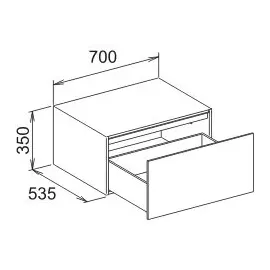 Keuco Edition 11 Sideboard 70 x 35 x 53,5 cm Weiß