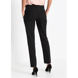 bonprix Anzughose BONPRIX, Damen, Gr. 40, N-Gr, schwarz, Web, Obermaterial: 76% Polyester, 22% Viskose, 2% Elasthan, gepflegt, unifarben, slim fit lang, Hosen Anzughose, Slim fit Passform, mit Stretchanteil, mit Bügelfalte