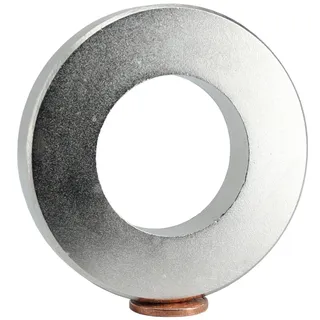 [1 Stück] Neodym Magnet N52 Ringmagnete extra stark Magnetring Magnete Mit 32mm Loch Bohrung Runder Ring 60mm x 10mm Scheiben Flach Rund...