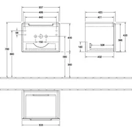 Villeroy & Boch Subway 2.0 A68610VJ A68610 537x420x423mm Eckig Nordic Oak
