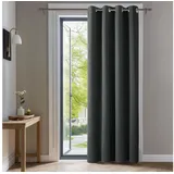 Deconovo Verdunklungsvorhang Ösen 132 x 214 cm Grau 1 Stück