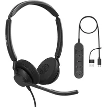 JABRA Engage 50 II Stereo Headset USB-C/A + Link-Adapter (Steuereinheit), UC-Version