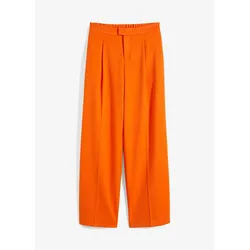 bonprix Weite Bundfaltenhose, orange, 46