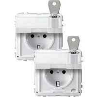 Merten Aquadesign SCHUKO-Steckdose, polarweiß MEG2318-7219