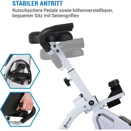 capital sports Azura Heimtainer, Deskbike mit Magnet-Widerstand, Heimtrainer-Fahrrad Klappbar, Fitness Fahrrad Heimtrainer, Schreibtischfahrrad fü... - Weiß