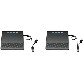 LYEAA 7 in 1 USB 3.0 Typ C Externer Blu-ray/DVD/CD-Brenner Writer Reader mit SD/TF-Port, tragbares optisches Laufwerk für Windows Laptop