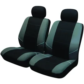 Sakura Merton SS3633 Autschonbezüge, schwarz-grau, Vordersitze und Kopfstützenbezügen - vollständiges Set, universelle Passform, elastische Säume, Seiten-Airbag-kompatibel, maschinenwaschbar