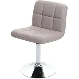 Mendler Esszimmerstuhl Kavala, Küchenstuhl Stuhl, drehbar MVG-zertifiziert - Kunstleder taupe-grau, Chromfuß