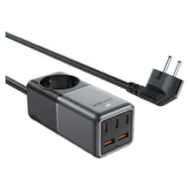 ACEFAST Z2 GaN 75W PD-Tischladegerät 3x USB-C USB-A - Schwarz Grau