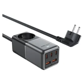 ACEFAST Z2 GaN 75W PD-Tischladegerät 3x USB-C USB-A - Schwarz Grau