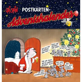 Lappan Verlag Uli Stein Adventskalender mit 24 Weihnachtskarten 2024