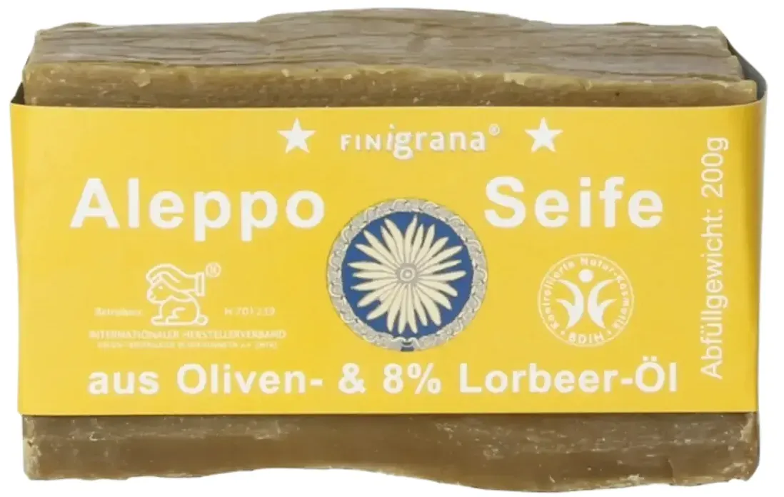 FINigrana Aleppo Olivenölseife mit 8 % Lorbeeröl 200 g