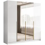 lookway Drehtürenschrank AUREL 200 x 200 x 57 cm Weiß