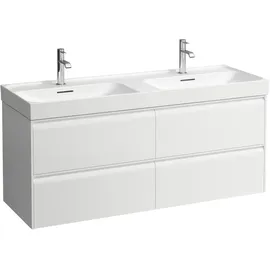 Laufen MEDA Waschtischunterbau, 4 Schubladen, weiß matt